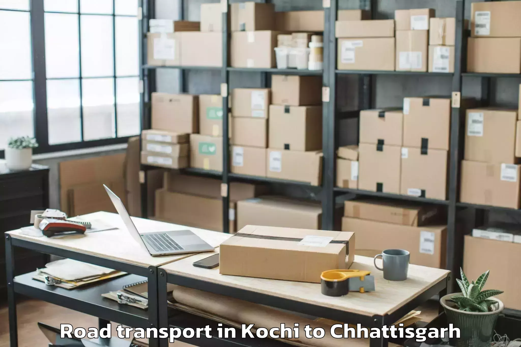 Book Kochi to Balod Road Transport Online